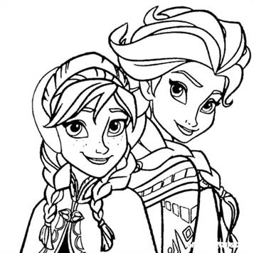 Kids-n-fun.de | 17 Ausmalbilder von Die Eiskönigin Anna und Elsa